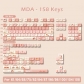 Weight Loss 104+34 / 54 MDA Profile Keycap Set Cherry MX PBT Dye-subbed for Mechanical Gaming Keyboard